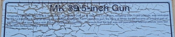 MK 39 5-INCH GUN MEMORIAL PLAQUE