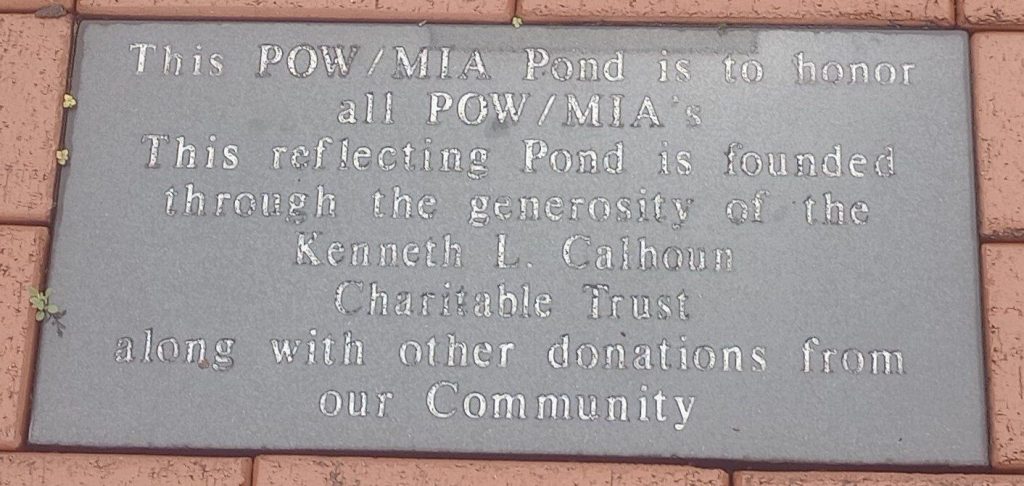 POW-MIA MEMORIAL REFLECTING POND PAVER A