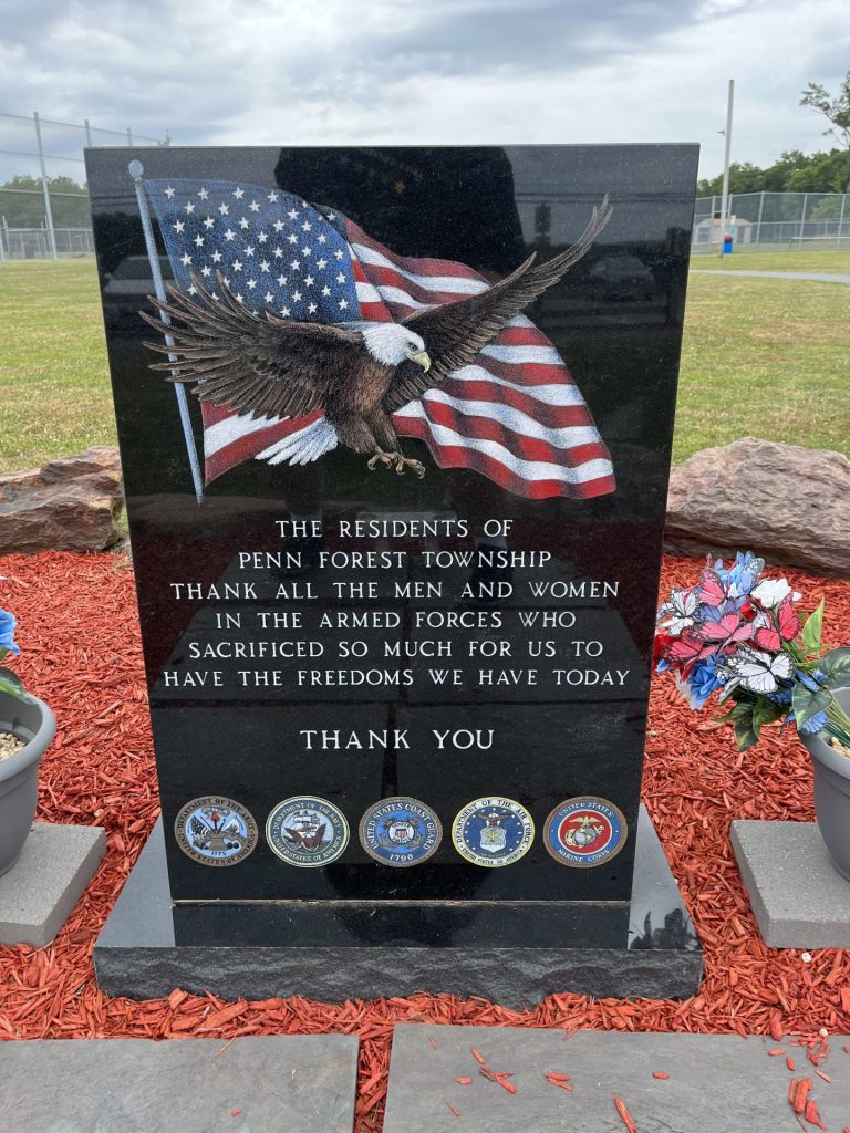 PENN FOREST TOWNSHIP ARMED FORCES MEMORIAL STONE