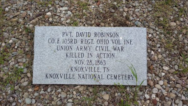 PVT. DAVID ROBINSON WAR MEMORIAL STONE