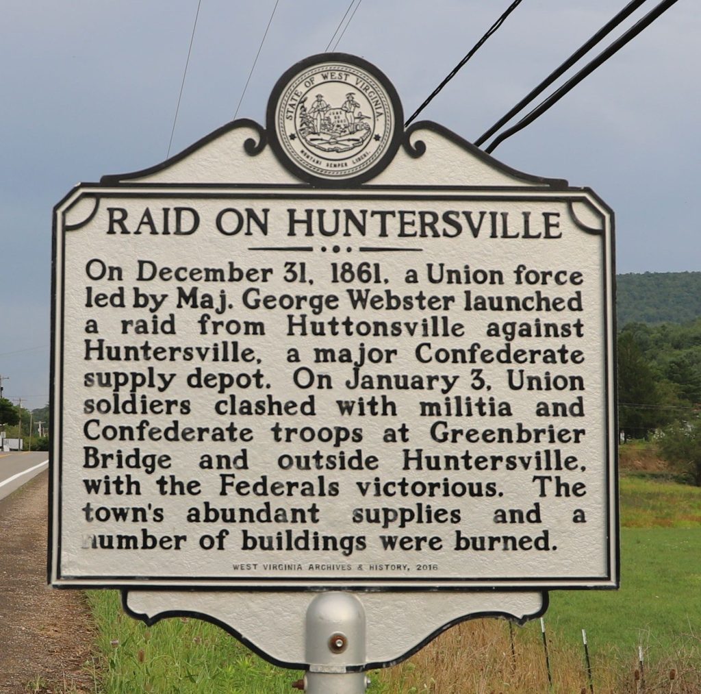 RAID ON HUNTERSVILLE WAR MEMORIAL MARKER