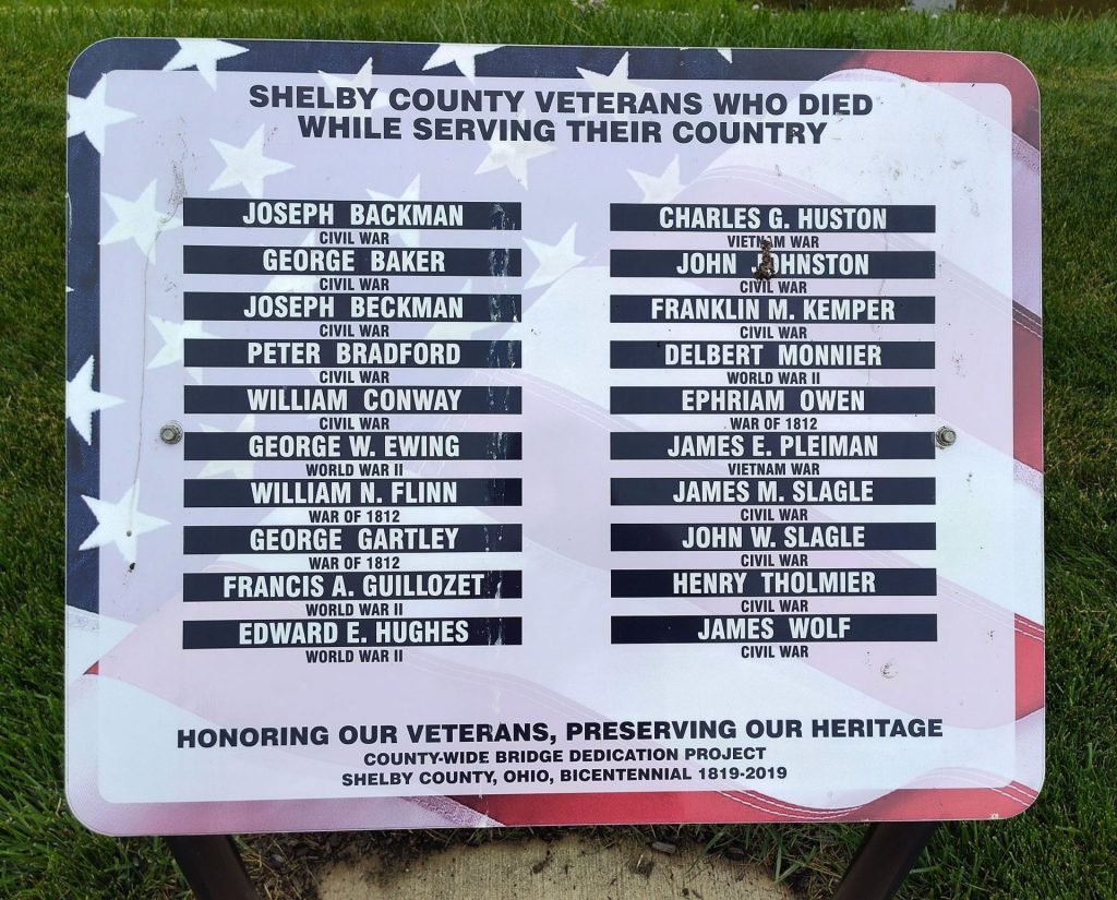 SHELBY COUNTY VETERANS WHO DIED WHILE SERVING THEIR COUNTRY MEMORIAL III