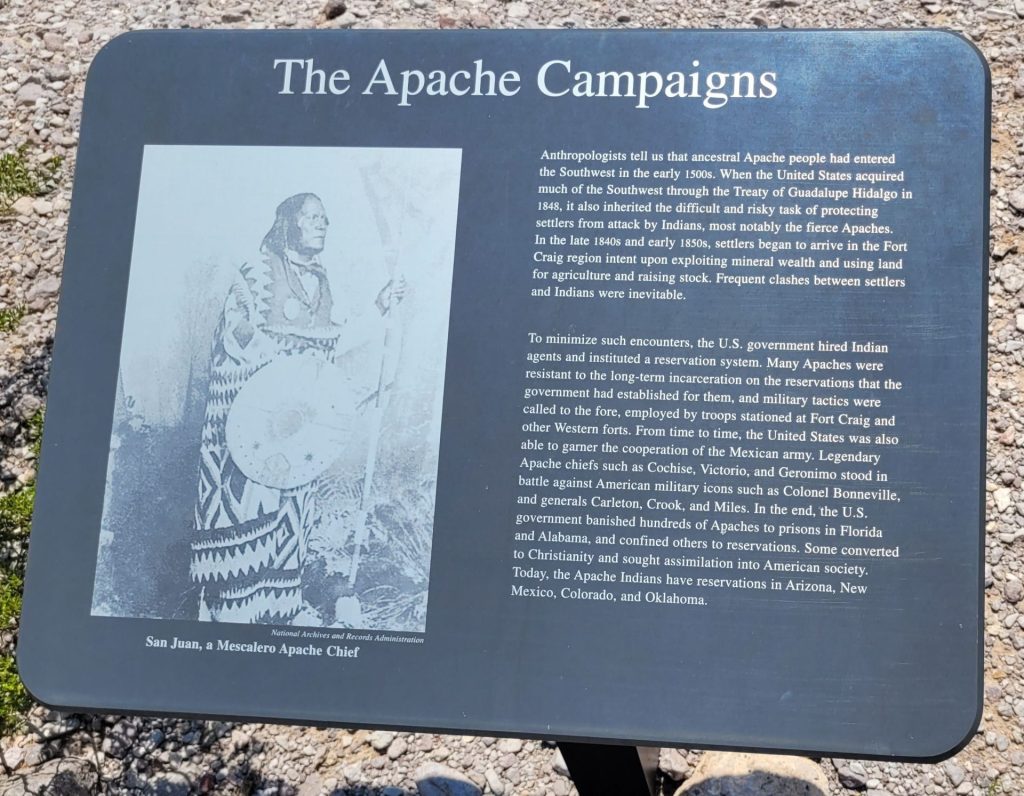 THE APACHE CAMPAIGNS WAR MEMORIAL PLAQUE