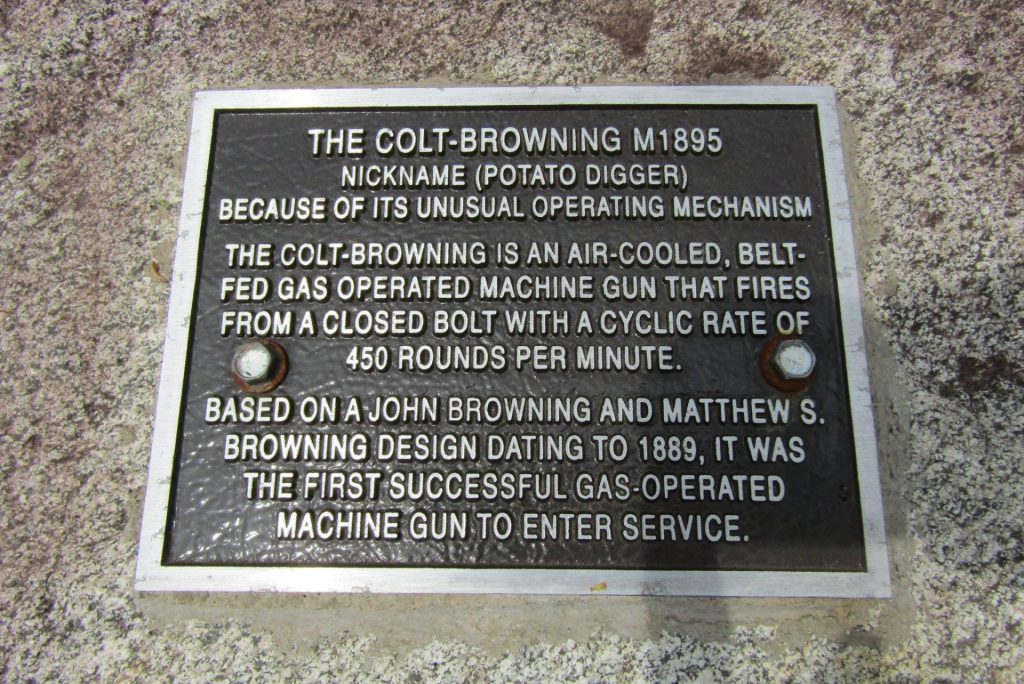 THE COLT-BROWNING M1895 MEMORIAL PLAQUE