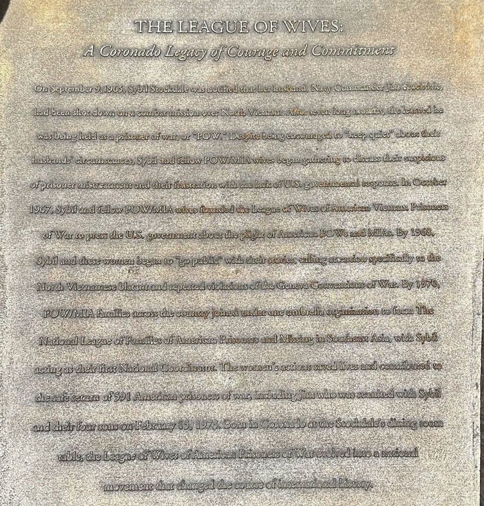 THE LEAGUE OF WIVES WAR MEMORIAL STONE