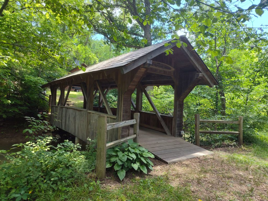 THE VETERANS MEMORIAL TIMBERFRAME COVERED BRIDGE MEMORIAL