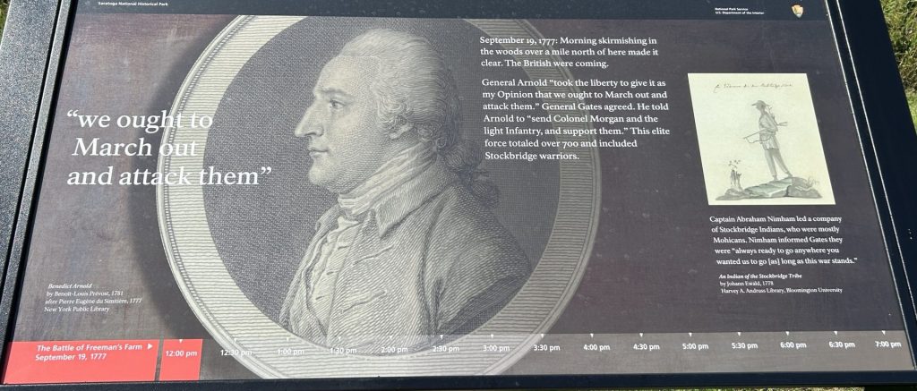 “WE OUGHT TO MARCH OUT AND ATTACK THEM” REVOLUTIONARY WAR MEMORIAL PANEL