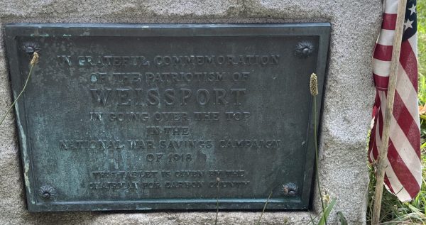 WEISSPORT NATIONAL WAR SAVINGS CAMPAIGN MEMORIAL PLAQUE