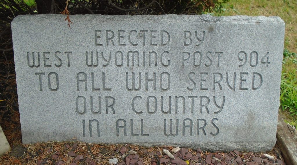 WEST WYOMING POST 904 ALL WAR MEMORIAL STONE