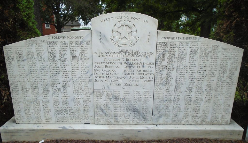 WEST WYOMING POST 904 WORLD WAR II MEMORIAL
