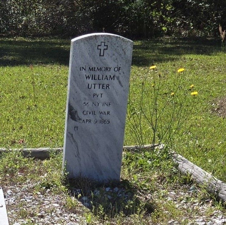 WILLIAM UTTER WAR MEMORIAL CEMETERY STONE