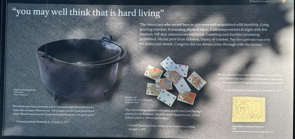 “YOU MAY WELL THINK THAT IS HARD LIVING” REVOLUTIONARY WAR MEMORIAL PANEL