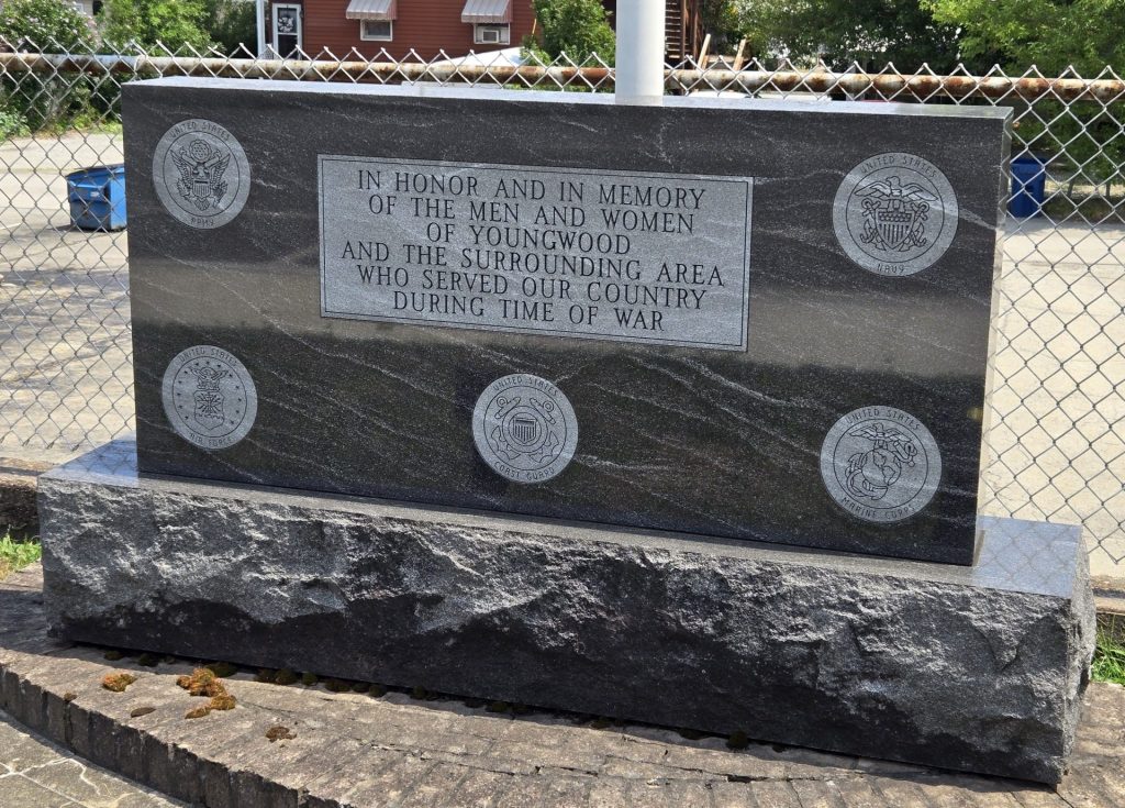 YOUGWOOD AND THE SURROUNDING AREA WAR VETERANS MEMORIAL