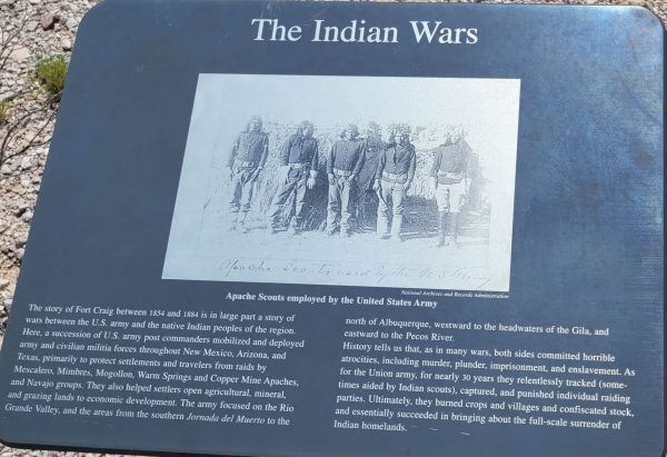 THE INDIAN WARS MEMORIAL PLAQUE