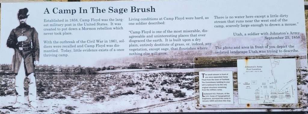 A CAMP IN THE SAGE BRUSH MEMORIAL PLAQUE