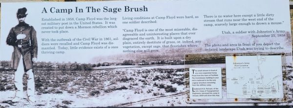 A CAMP IN THE SAGE BRUSH MEMORIAL PLAQUE