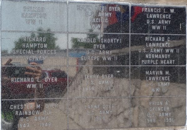 ALGER-MARION TOWNSHIP VETERANS MEMORIAL WALL SECTION F