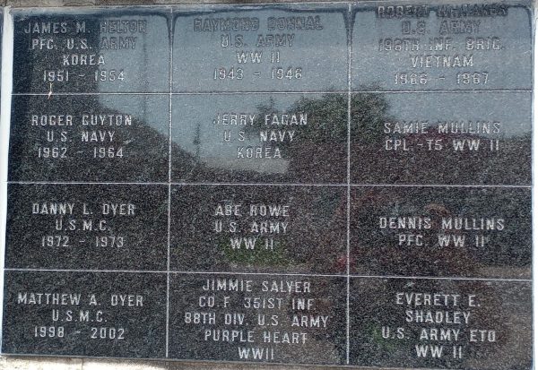 ALGER-MARION TOWNSHIP VETERANS MEMORIAL WALL SECTION I
