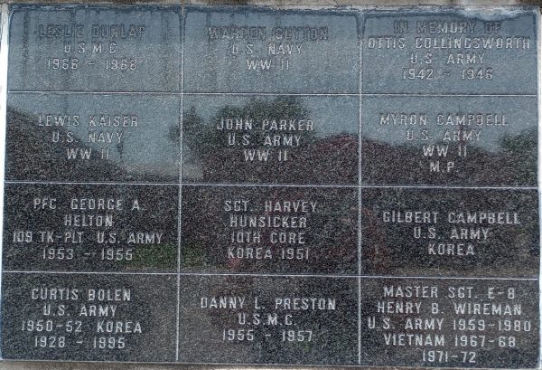 ALGER-MARION TOWNSHIP VETERANS MEMORIAL WALL SECTION J
