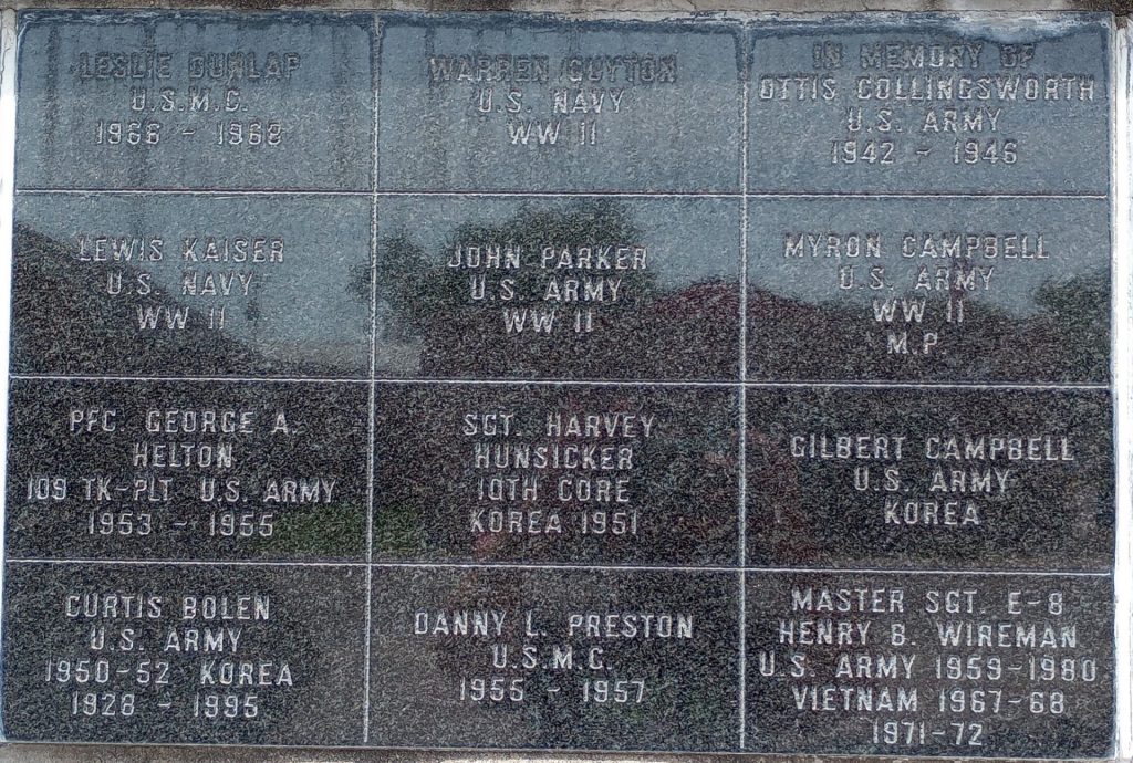 ALGER-MARION TOWNSHIP VETERANS MEMORIAL WALL SECTION K