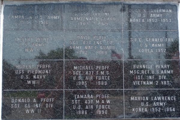 ALGER-MARION TOWNSHIP VETERANS MEMORIAL WALL SECTION M