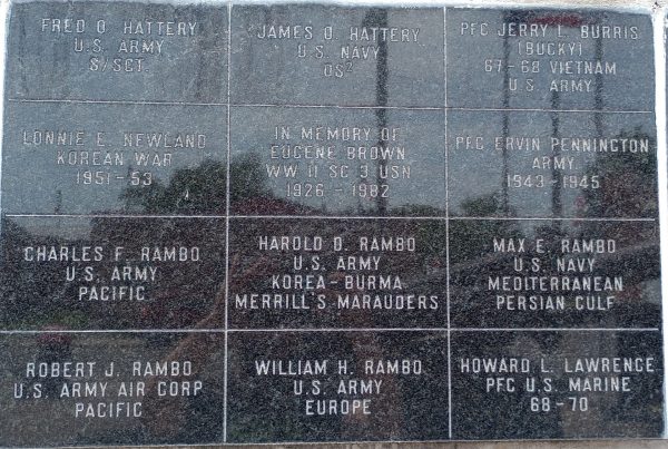 ALGER-MARION TOWNSHIP VETERANS MEMORIAL WALL SECTION P