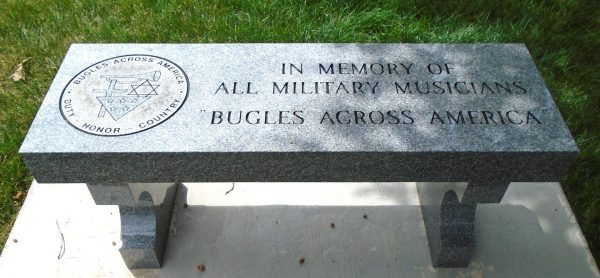 ALL MILITARY MUCISICAN MEMORIAL BENCH