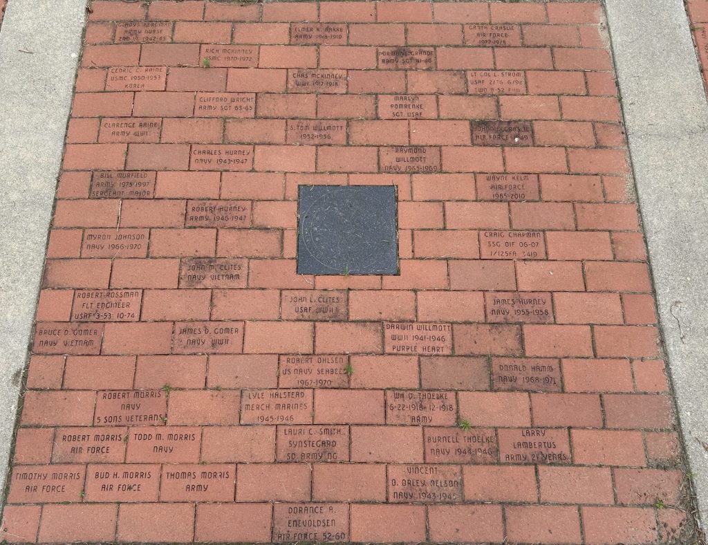 AMERICAN LEGION POST 88 ALL AMERICAN VETERANS MEMORIAL BRICKS SECTION D