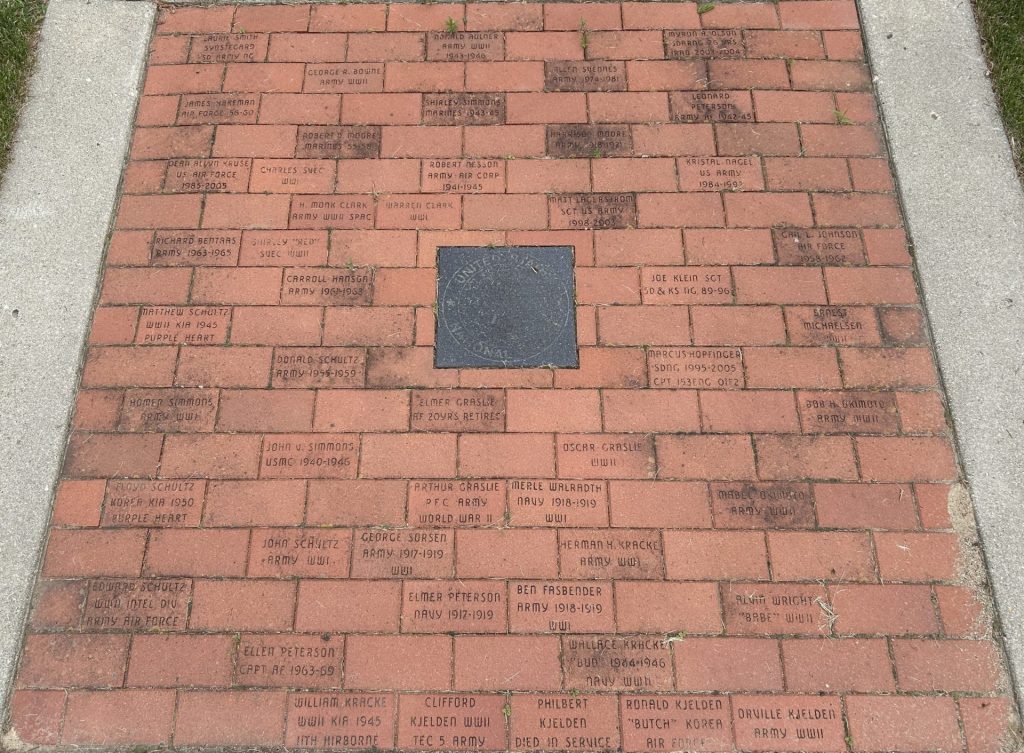 AMERICAN LEGION POST 88 ALL AMERICAN VETERANS MEMORIAL BRICKS SECTION E