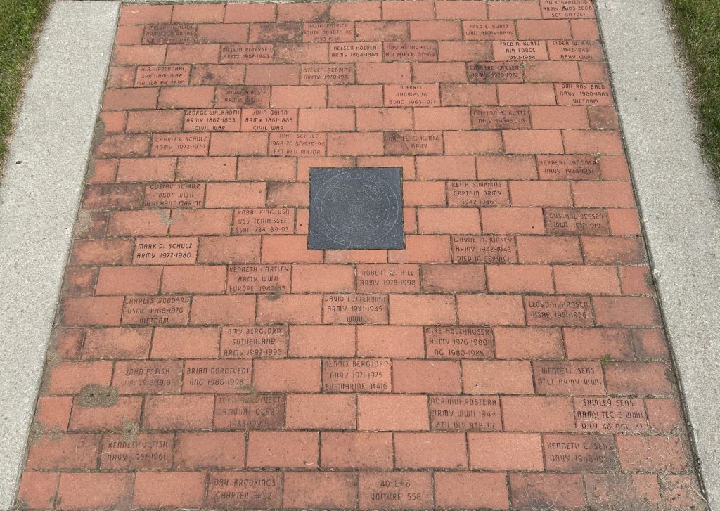 AMERICAN LEGION POST 88 ALL AMERICAN VETERANS MEMORIAL BRICKS SECTION F