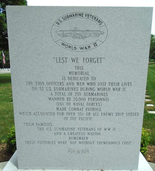 ANNVILLE U.S. SUBMARINE VETERANS WORLD WAR II MEMORIAL STONE A