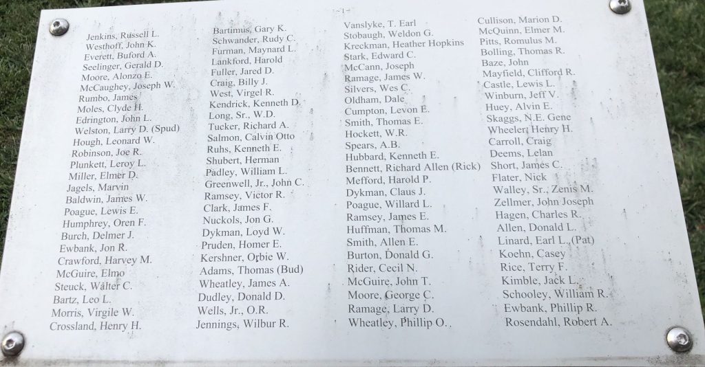 BATES COUNTY VETERANS TRIBUTE MEMORIAL PLAQUE A