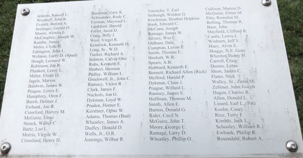 BATES COUNTY VETERANS TRIBUTE MEMORIAL PLAQUE A