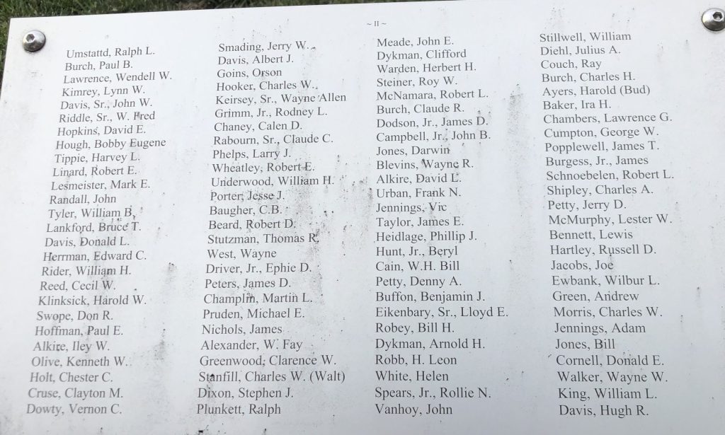 BATES COUNTY VETERANS TRIBUTE MEMORIAL PLAQUE B