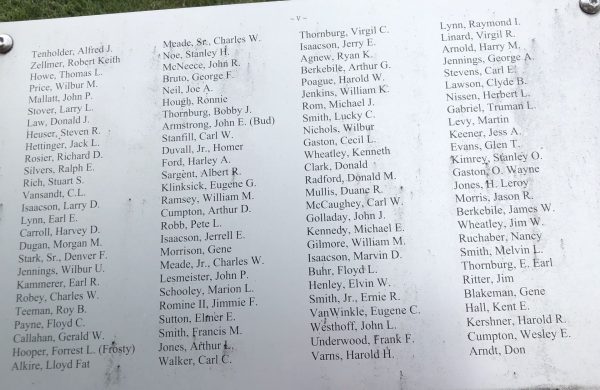 BATES COUNTY VETERANS TRIBUTE MEMORIAL PLAQUE E