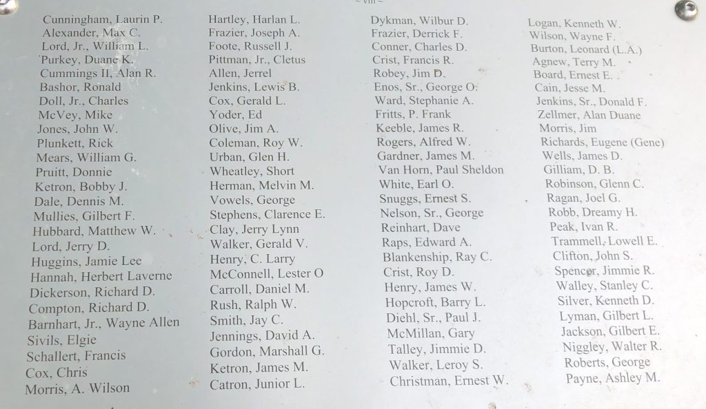 BATES COUNTY VETERANS TRIBUTE MEMORIAL PLAQUE H