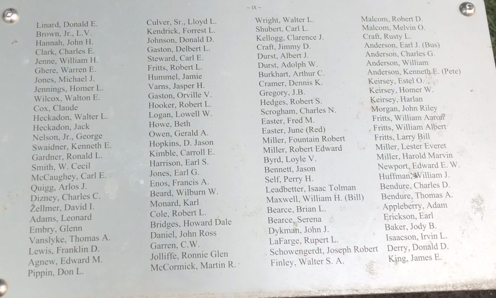 BATES COUNTY VETERANS TRIBUTE MEMORIAL PLAQUE I