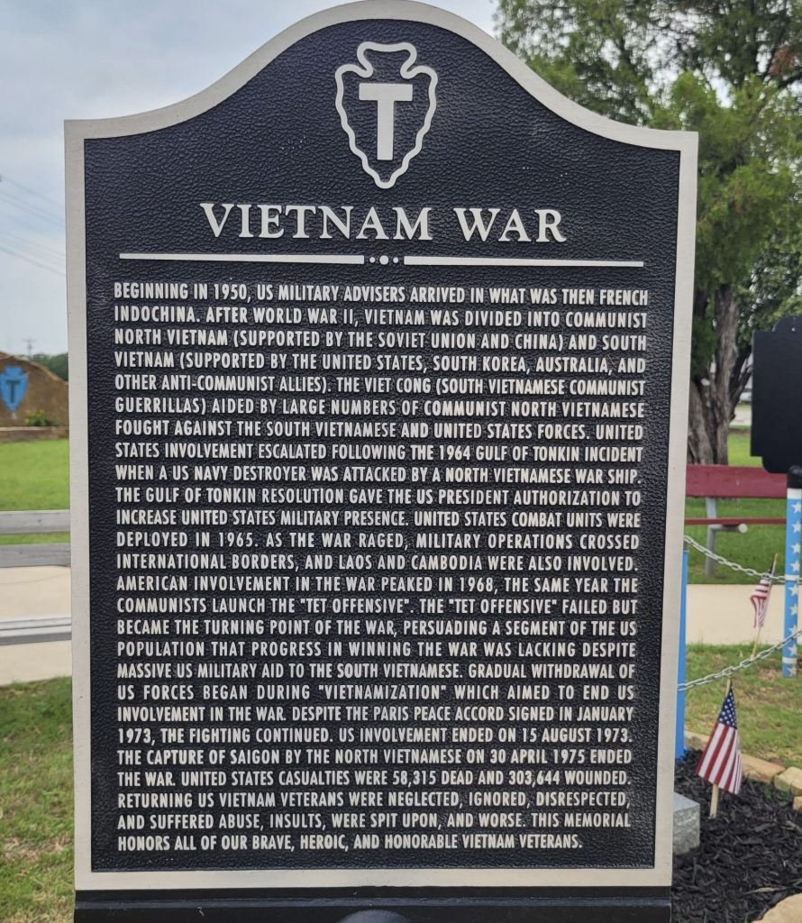BROWNWOOD VIETNAM WAR MEMORIAL MARKER