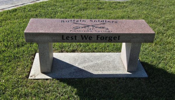 BUFFALO SOLDIERS COLORADO SPRINGS MEMORIAL BENCH