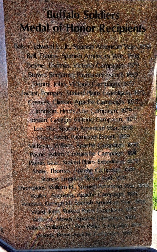 BUFFALO SOLDIERS MEDAL OF HONOR RECIPIENTS WAR MEMORIAL