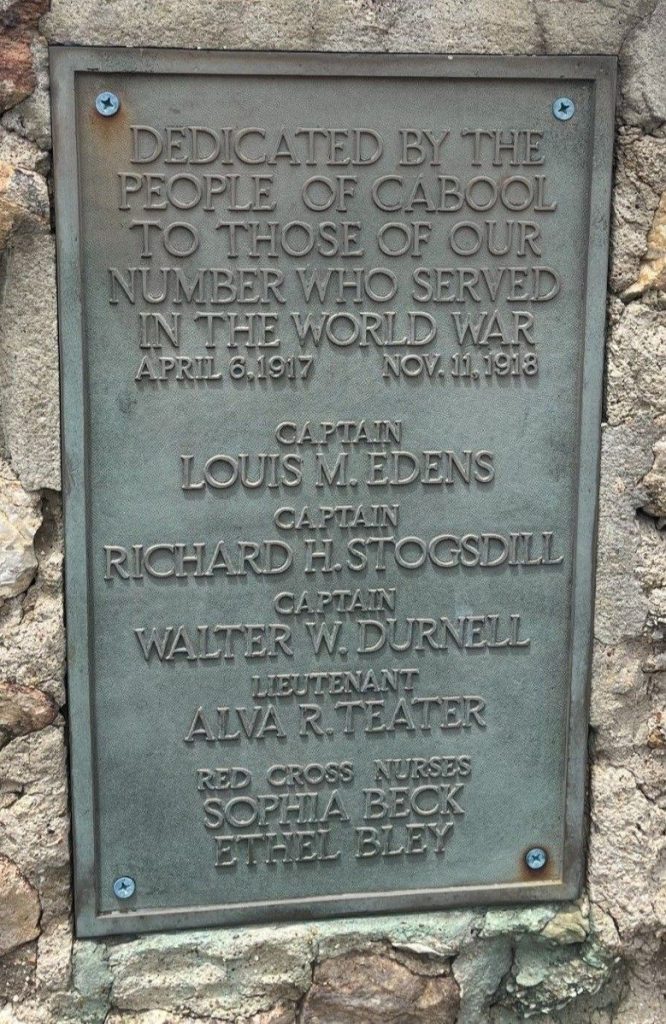 CABOOL IN HONOR OF OUR BOYS WAR MEMORIAL ARCH PLAQUE A