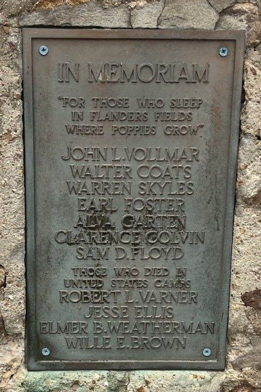 CABOOL IN HONOR OF OUR BOYS WAR MEMORIAL ARCH PLAQUE B