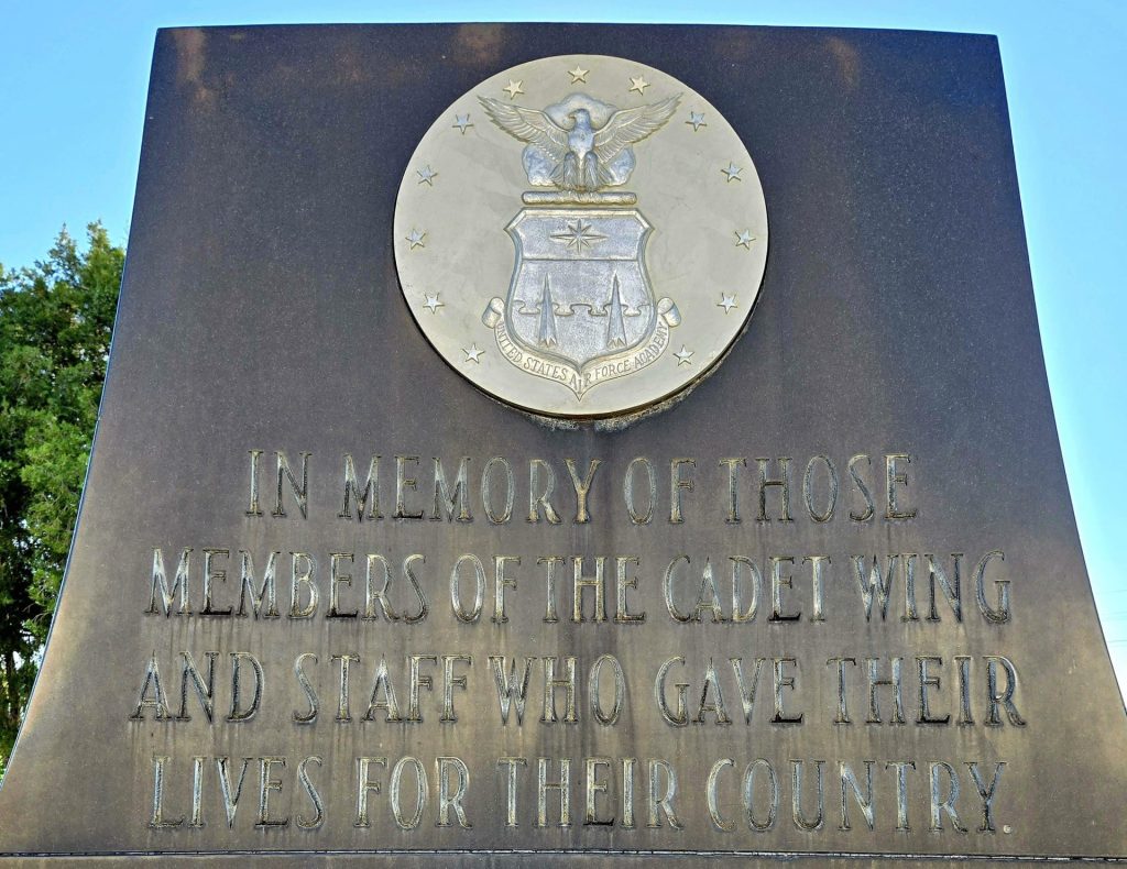 CADET WING AND STAFF WAR MEMORIAL CLOSE-UP