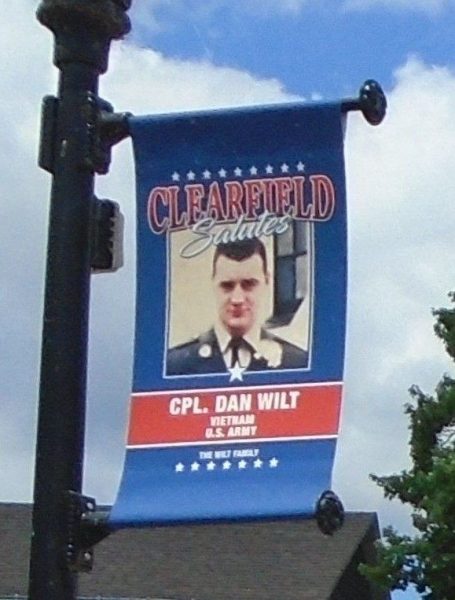 CLEARFIELD SALUTES CPL. DAN WILT WAR MEMORIAL BANNER