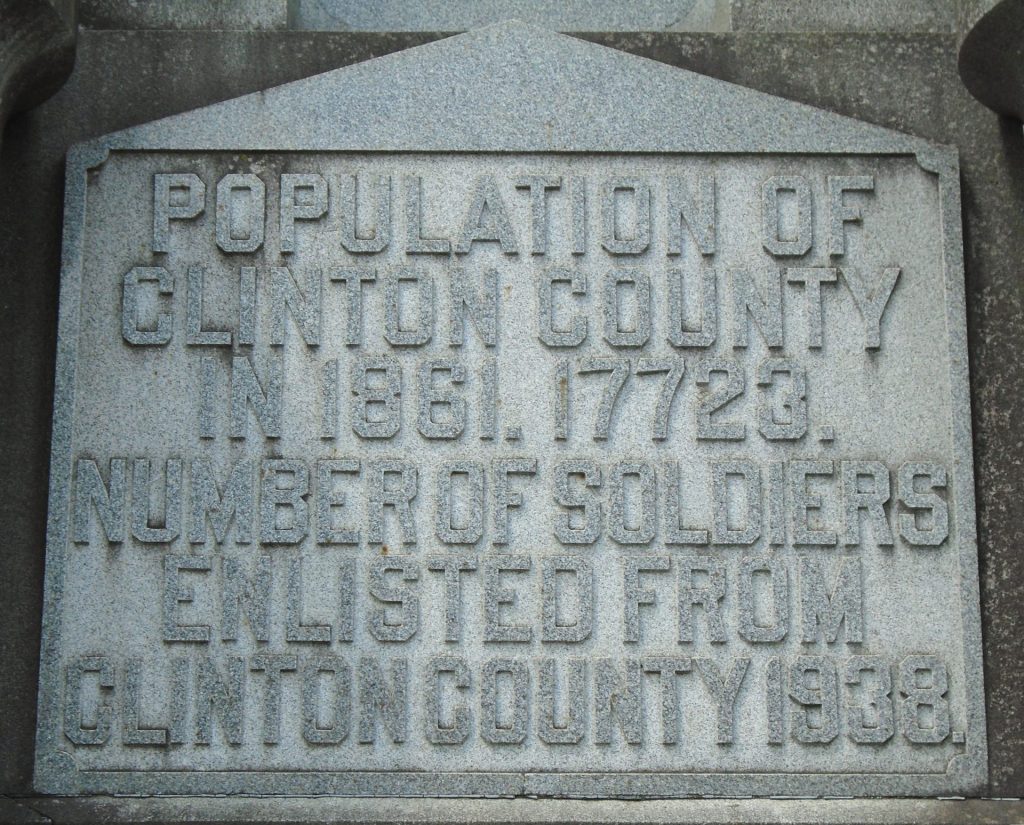 CLINTON COUNTY CIVIL WAR MEMORIAL STONE C
