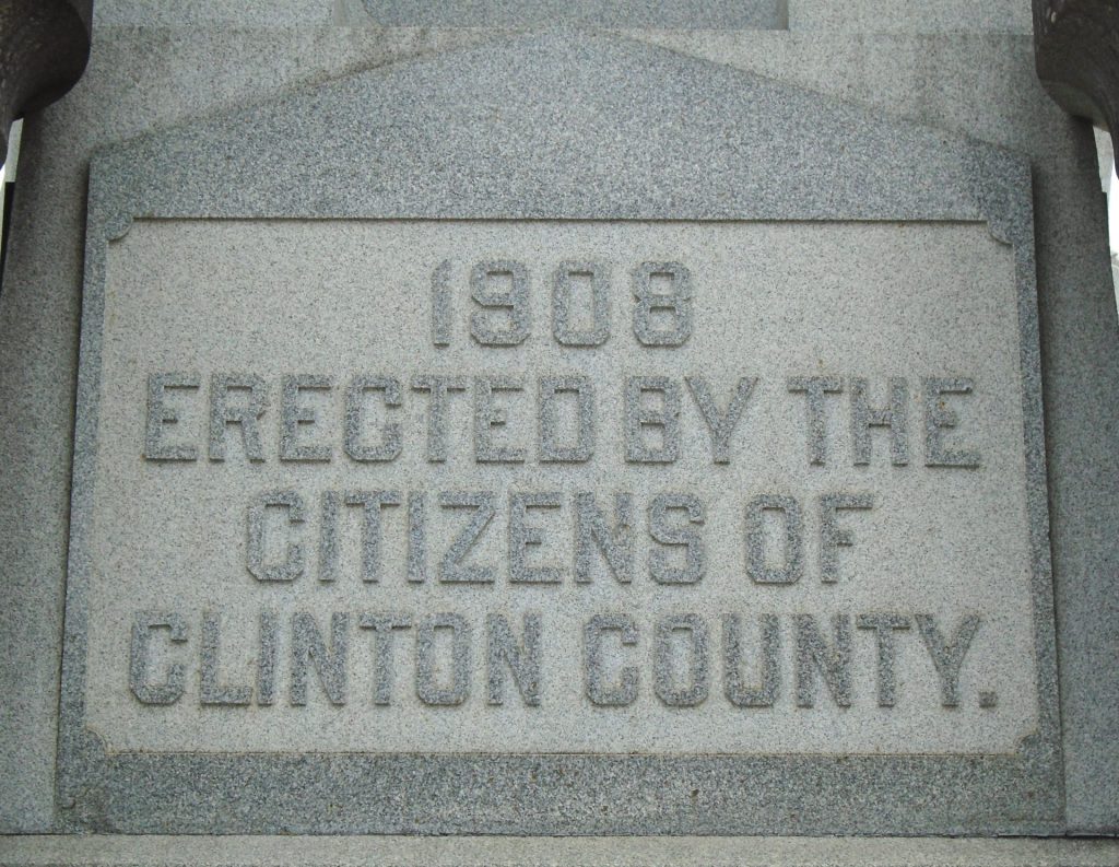 CLINTON COUNTY CIVIL WAR MEMORIAL STONE D