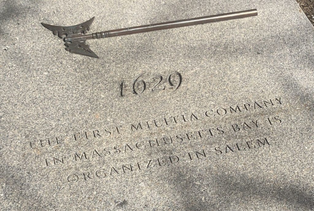FIRST MILITIA COMPANY IN MASSACHUSETTS SIDEWALK MEMORIAL