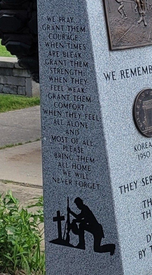 KRANKENMUTH KOREAN SERVICE MEMORIAL LEFT SIDE