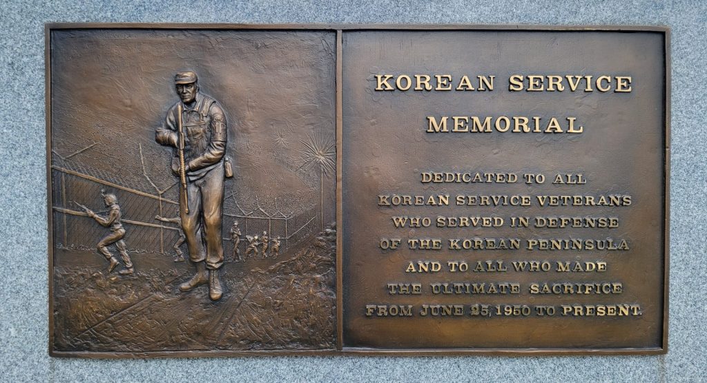 FRANKENMUTH KOREAN SERVICE MEMORIAL PLAQUE