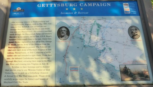 GETTYSBURG CAMPAIGN INVASION & RETREAT WAR MEMORIAL PANEL IV